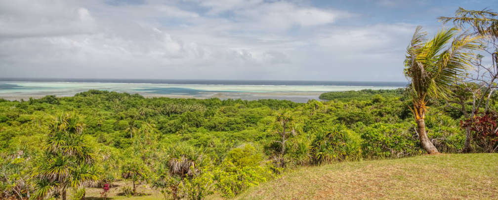 View from Babeldaob Island in Palau towards the sea