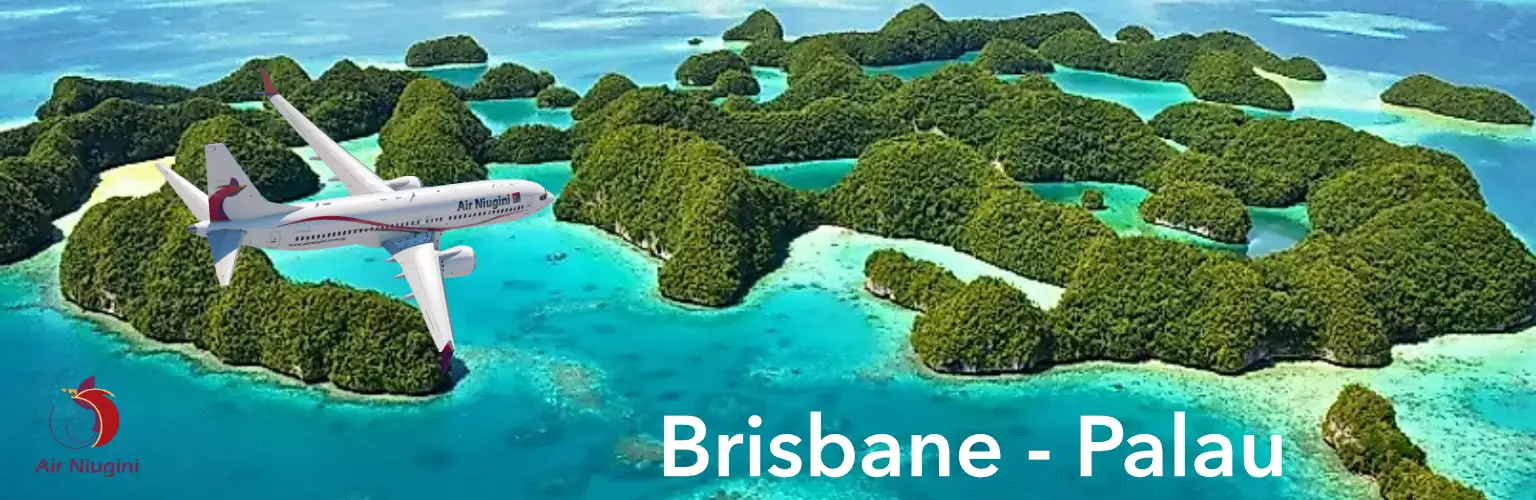 banner showing the Rock Islands of Palau and the title Brisbane to Palau Luxury Dive Packages
