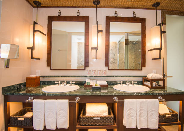 A bathroom at Palau Pacific Resort